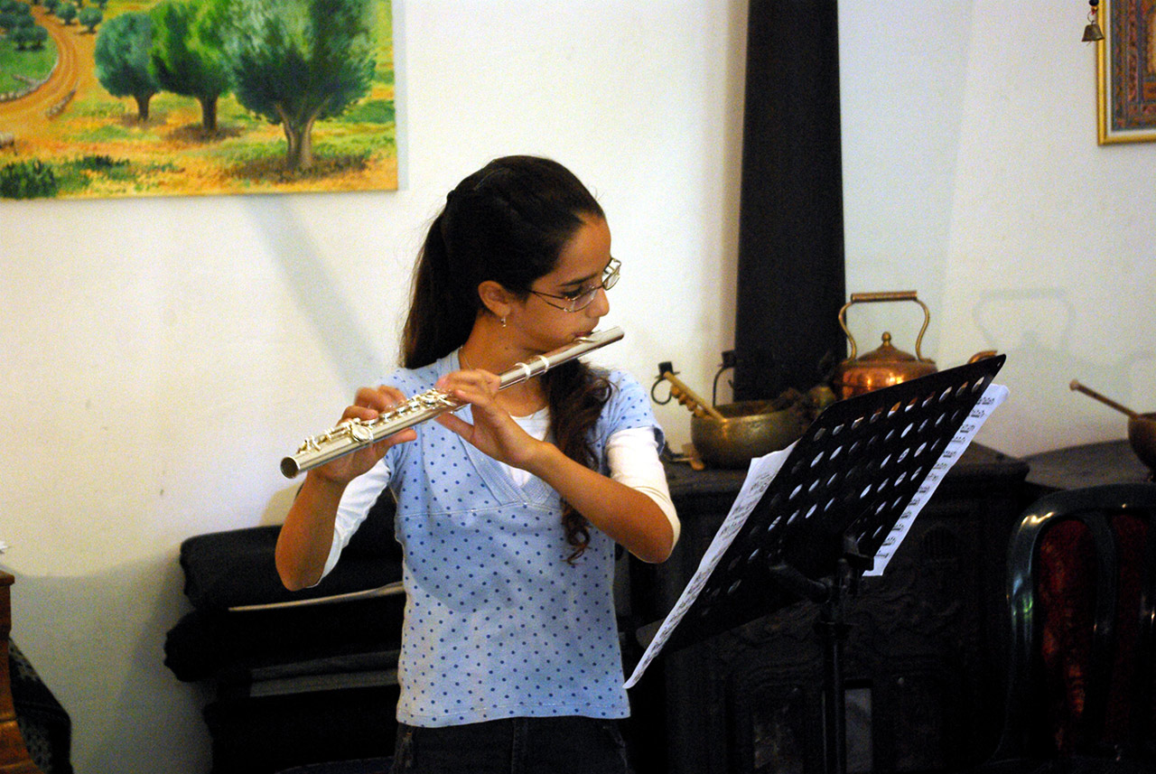 Young flutist